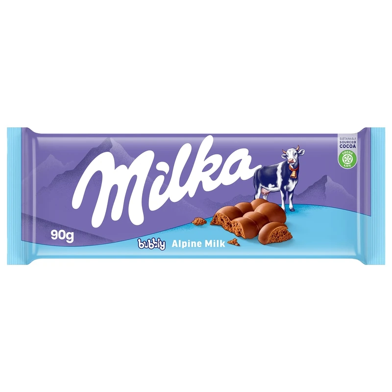 Milka Bubbly Alpine Milk Chocolate Bar 90 g