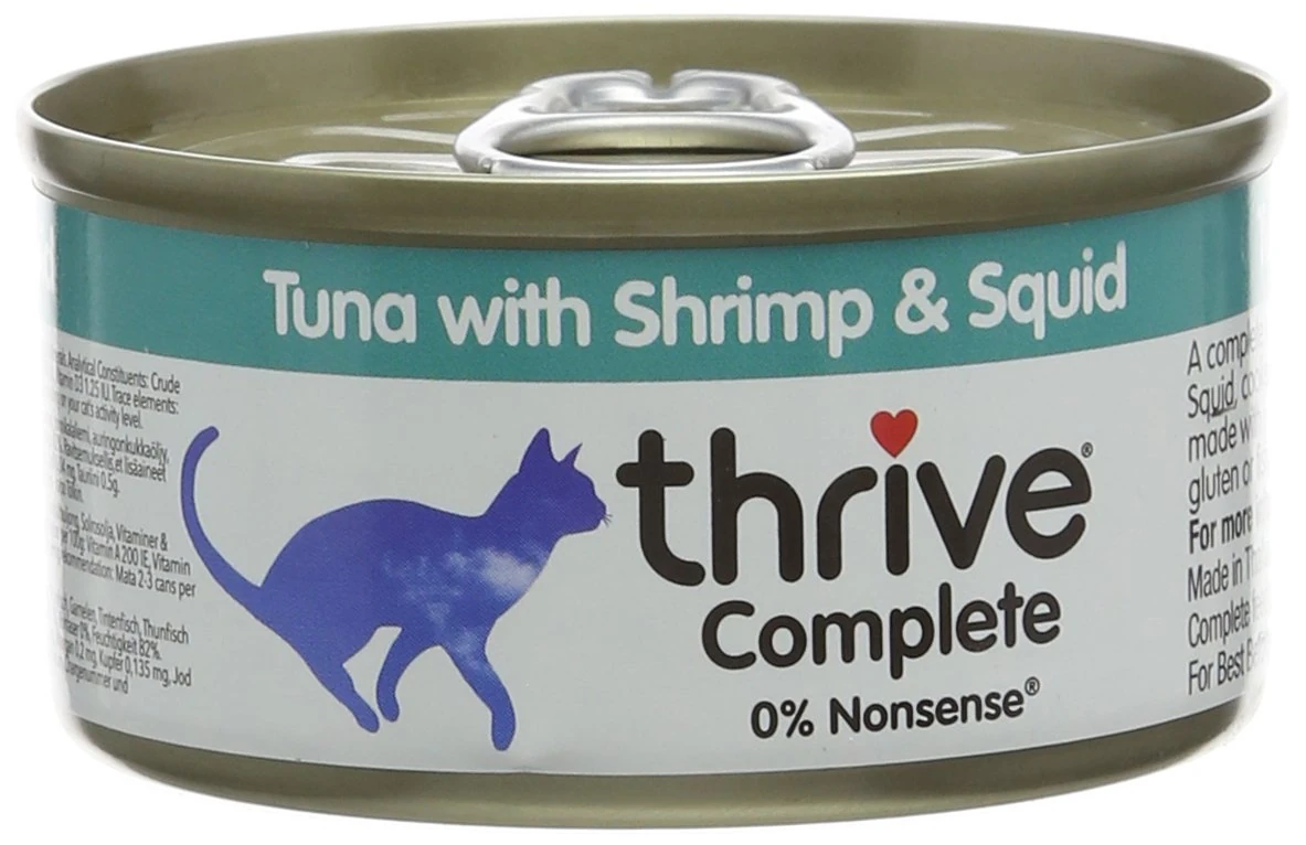 Thrive Cat Food Complete Tuna with Shrimp and Squid, Pack of 6