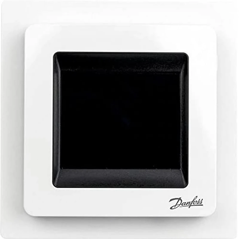 Danfoss 088L0122 ECtemp Touch Digital Thermostat For Electric Underfloor Heating - ISO 9001Certified Touch Screen Control- Energy-saving Program Metric Measurement System (White)
