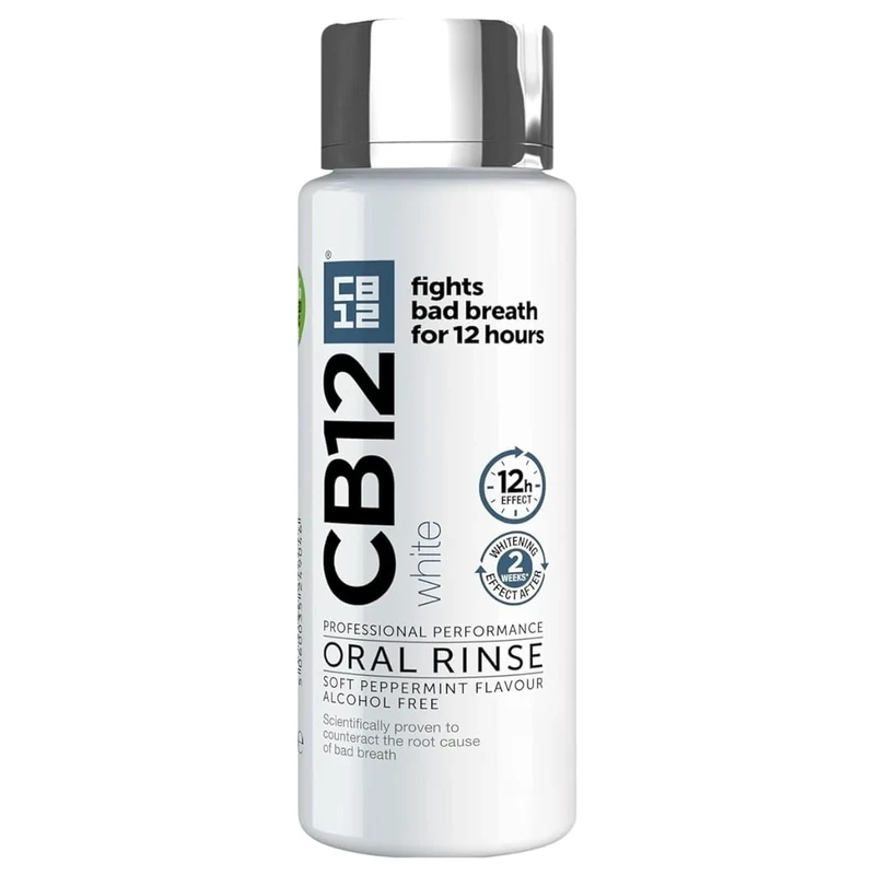 CB12 White Mouthwash, Whiter Teeth After 2 Weeks, Pleasant Breath For 12 Hours, 250 ml