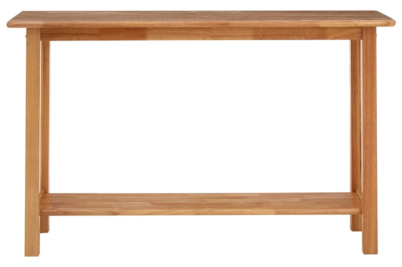 Premier Housewares Rectangular Tropical Hevea Console Table, Wood, Natural