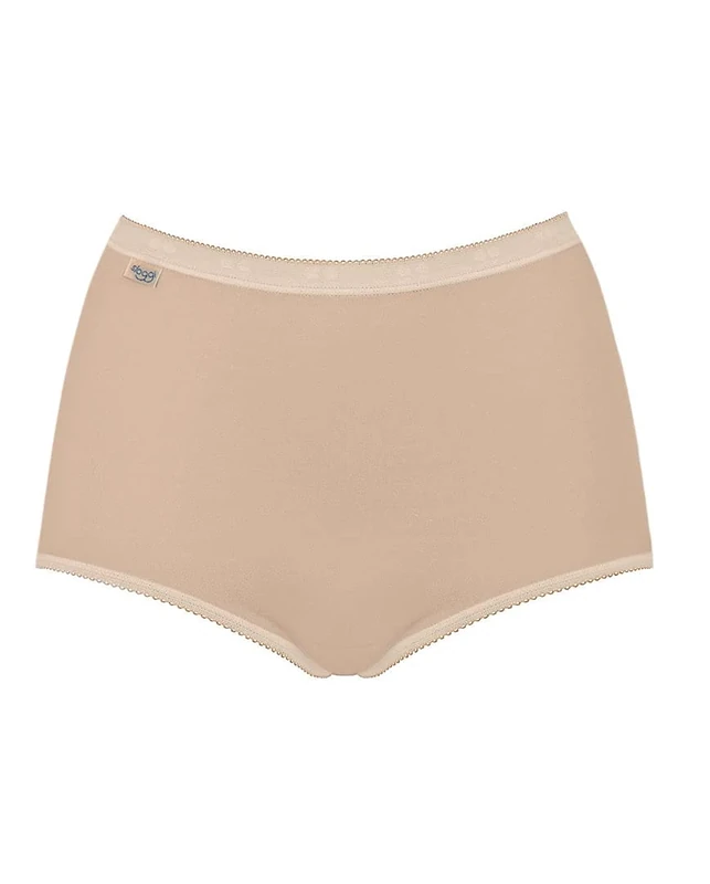 Sloggi Womens Basic Maxi 3 Pack Cotton Brief Size 10 in Nude