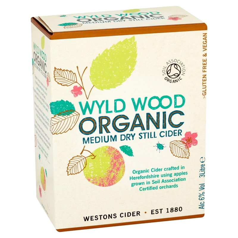 Westons Wyld Wood Organic Still Cider, 3 L (Case of 4)