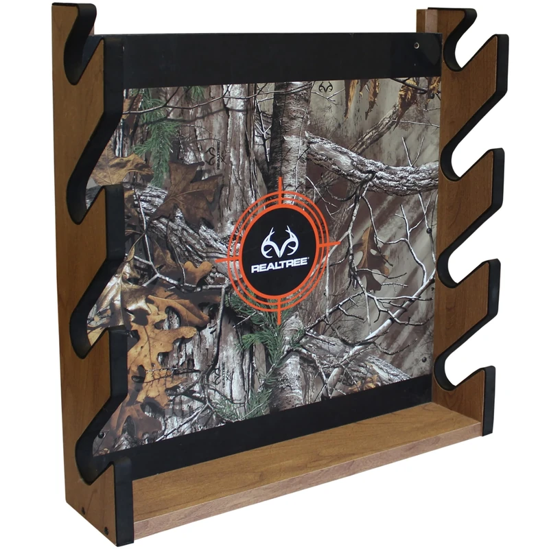 Rush Creek Creations RealTree Camo 4 Gun Wall Storage Rack - Image 1