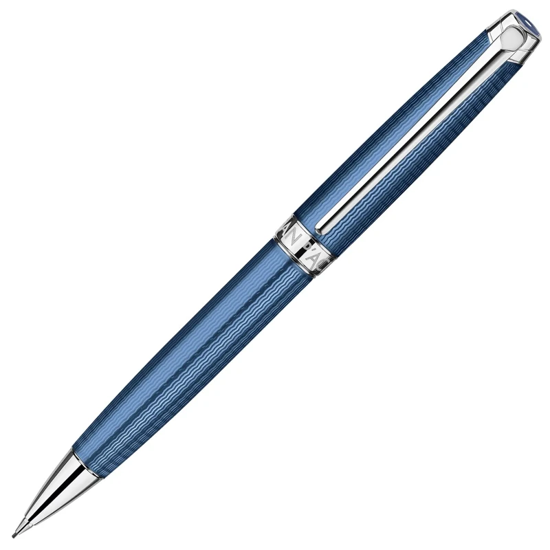 Caran d'Ache CD4769.168 0.7 mm Leman Grand Blue Silver Plated/Rhodium Coated Mechanical Pencil
