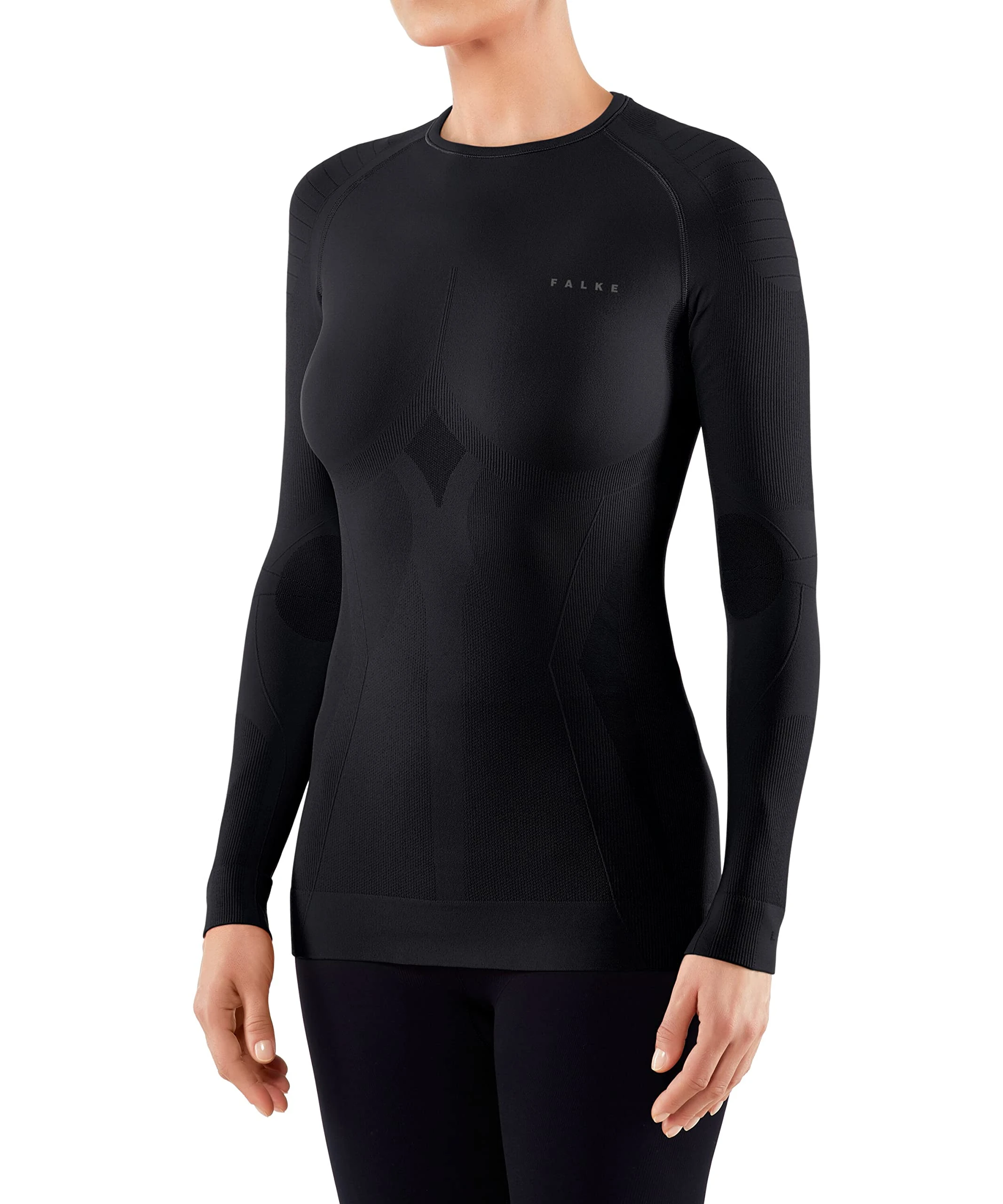 FALKE Women's Maximum Warm Tight Fit Longsleeved Functional Shirt, Thermal Underwear, Black (Black 3000), S (1 Piece)