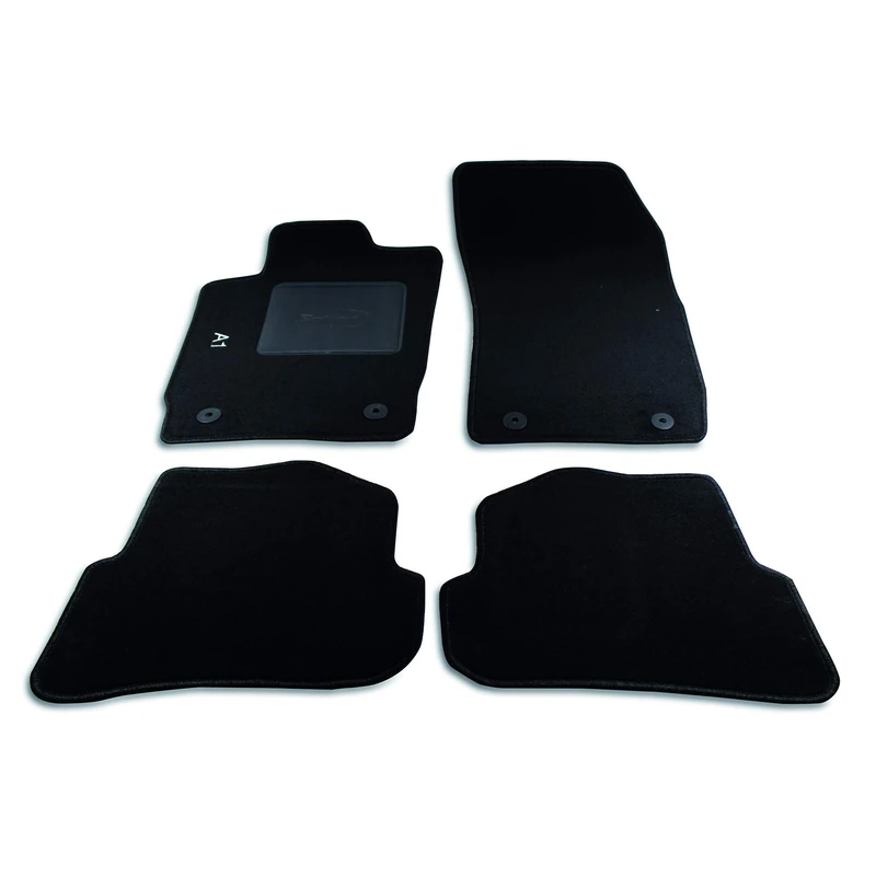 Bottari 39023 Custom Mat Velvet, Black, Set of 4