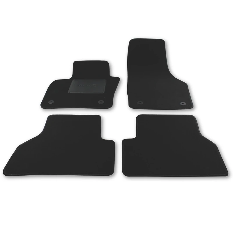 Bottari 39028 Custom Mat Velvet, Black, Set of 4 - Image 1