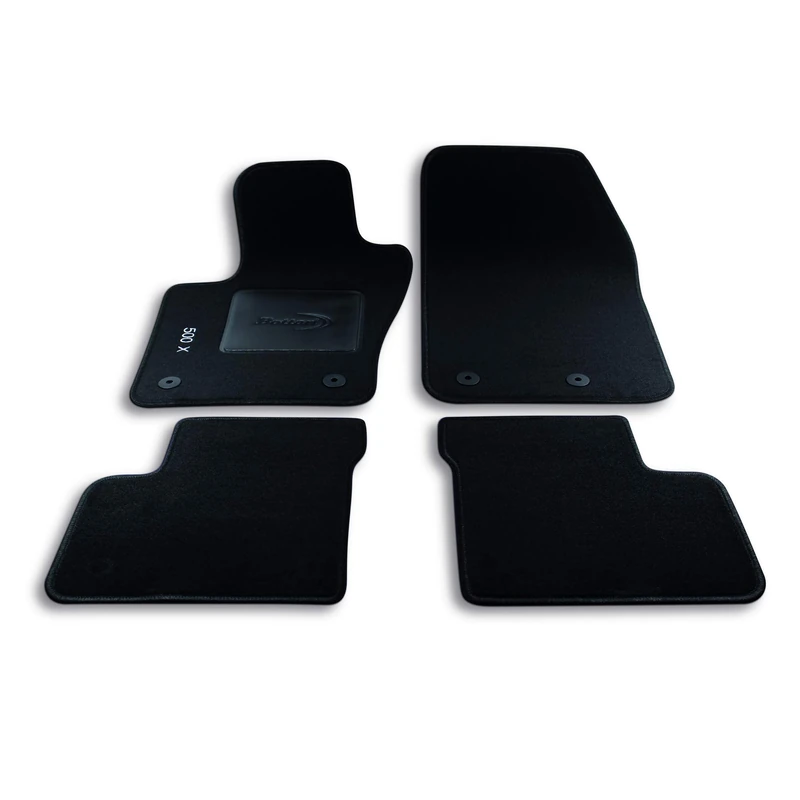 Bottari 39041 Custom Mat Velvet, Black, Set of 4