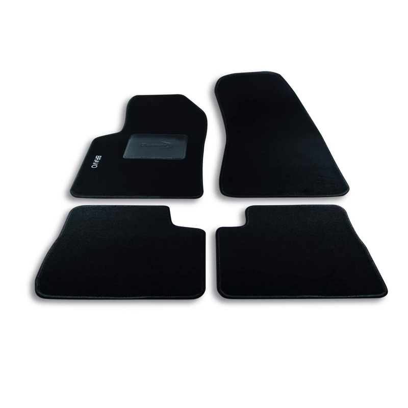 Bottari 39044 Custom Mat Velvet, Black, Set of 4