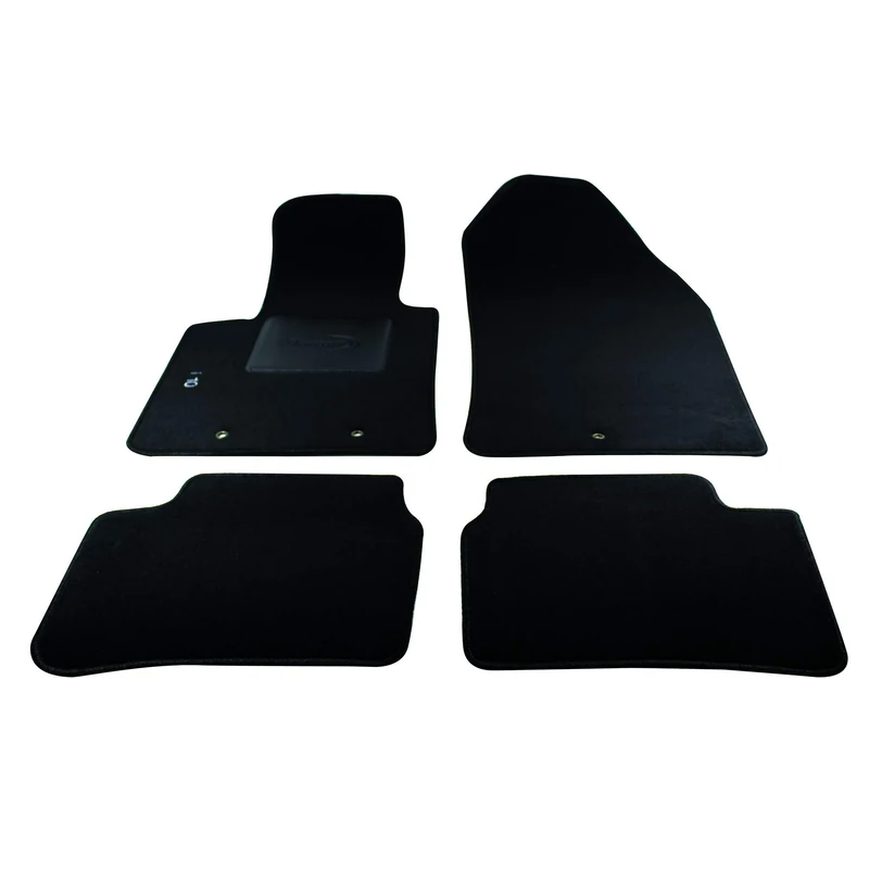 Bottari 39049 Custom Mat Velvet, Black, Set of 4