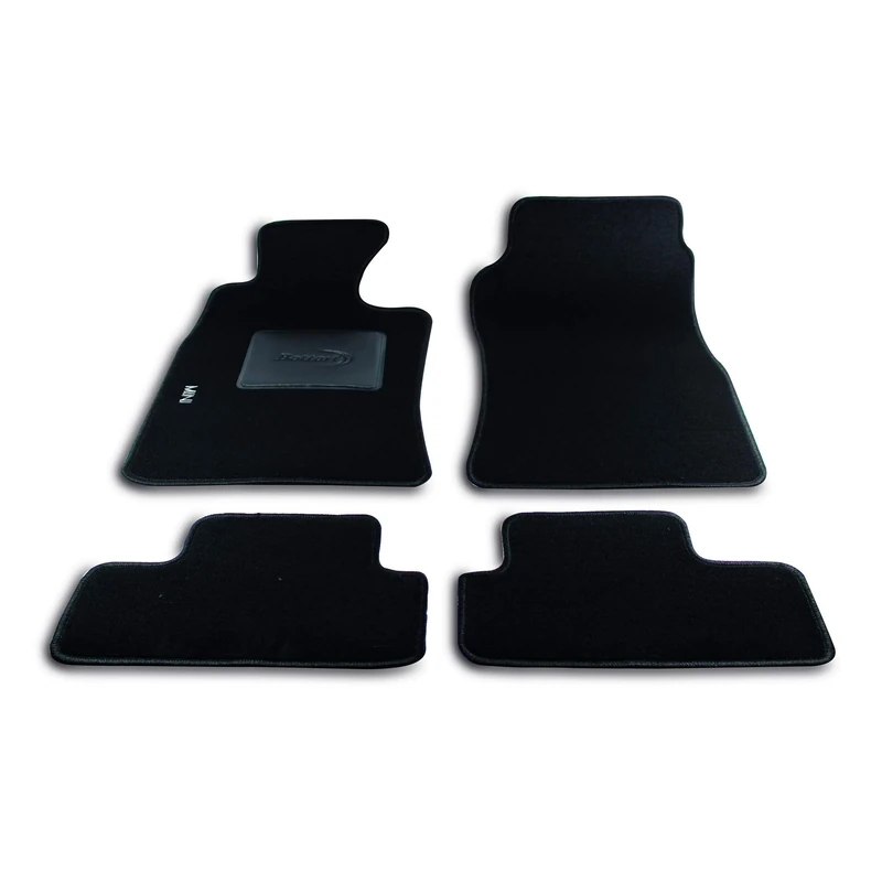 Bottari 39062 Custom Mat Velvet, Black, Set of 4