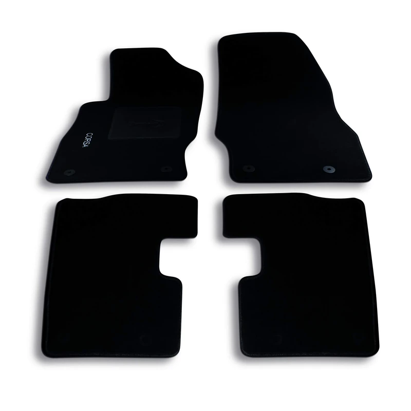 Bottari 39071 Custom Mat Velvet, Black, Set of 4