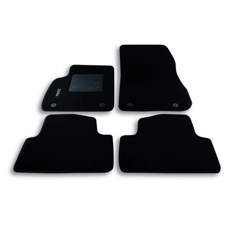 Bottari 39076 Custom Mat Velvet, Black, Set of 4