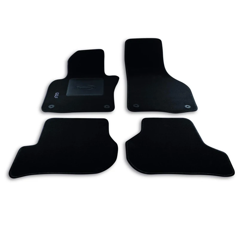 Bottari 39101 Custom Mat Velvet, Black, Set of 4