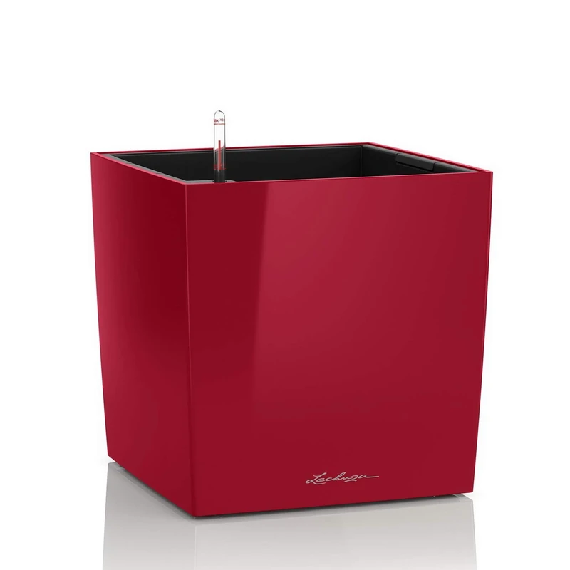 LECHUZA CUBE Premium 30 scarlet red high gloss 16467