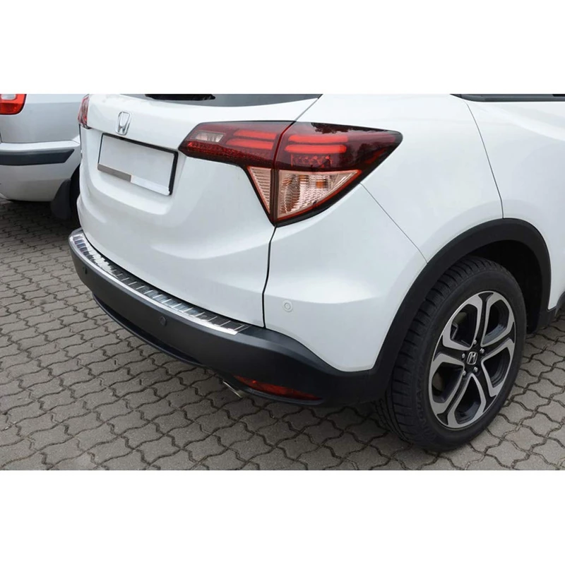 Avisa Stainless Steel Rear bumper protector compatible with Honda HR-V 2015-2018 & FL 2018- Excl. HR-V 2020 Sport 'Ribs'
