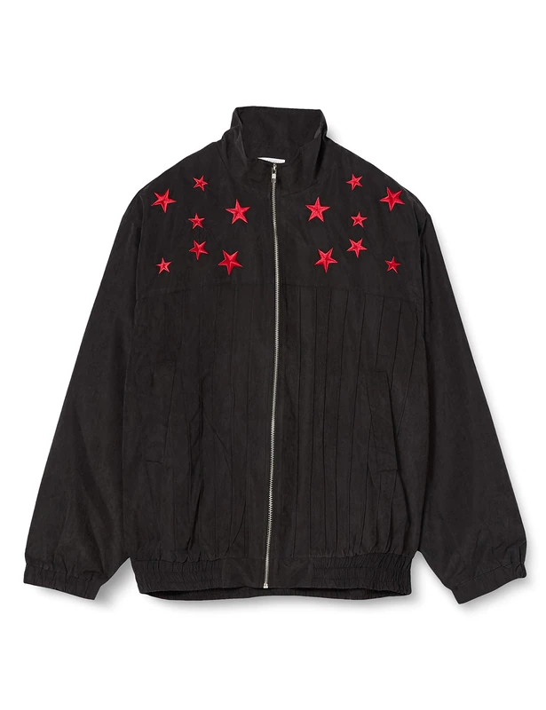 Ghospell Women's Soundcheck Bomber Jacket, Black, 12 (Size:Large)