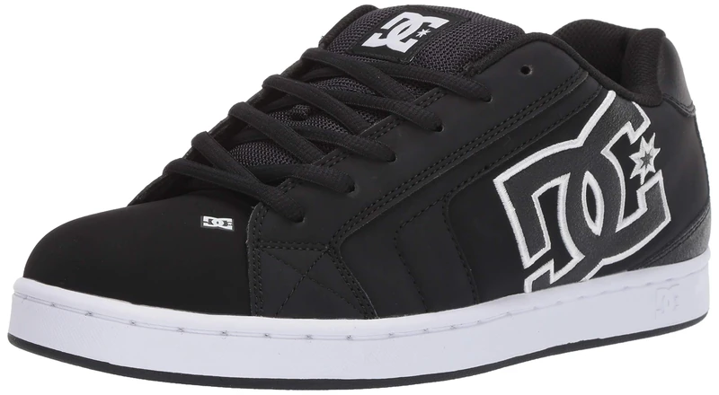 Dc Shoes Men's Net-Leather Shoes Sneaker, Black, 15.5 UK