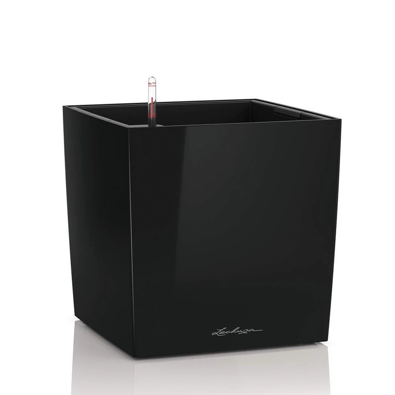 LECHUZA CUBE Premium 50 black high gloss 16569