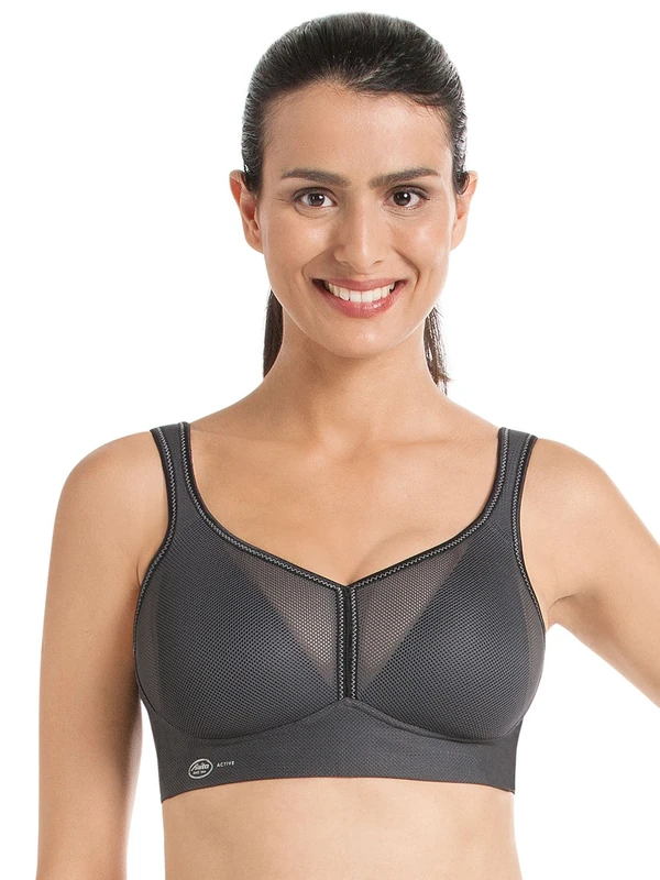 Anita Women's Non-Wired Padded Sports Bra 5544 Anthracite 36 F