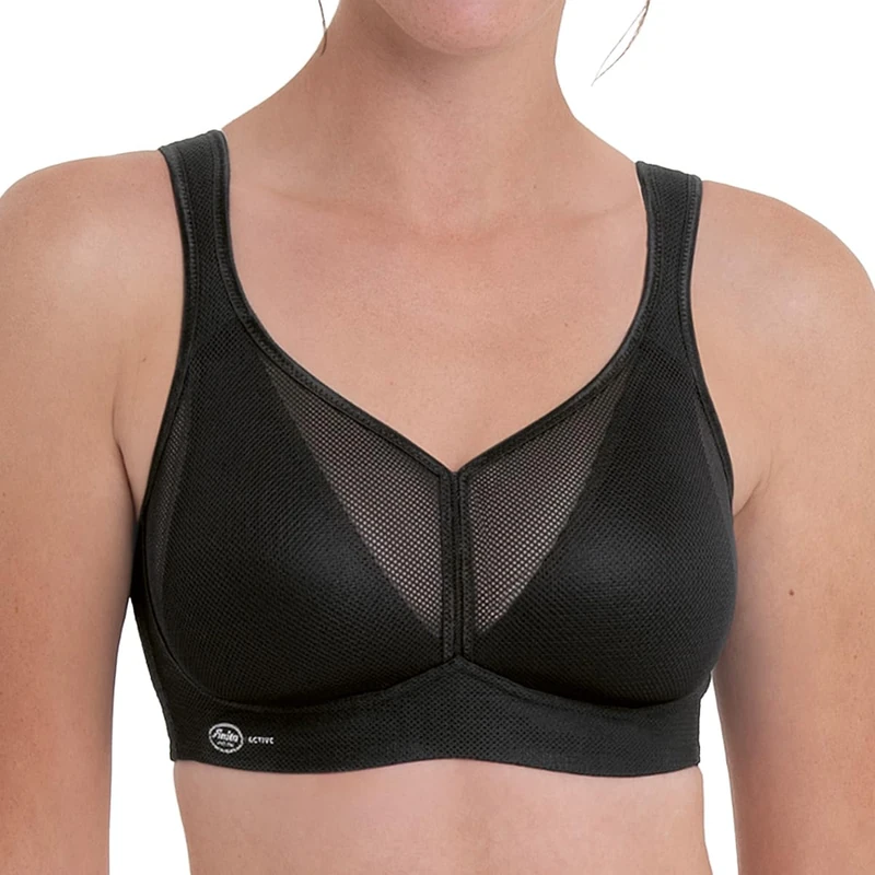 Anita Women's Non-Wired Padded Sports Bra 5544 Anthracite 38 F