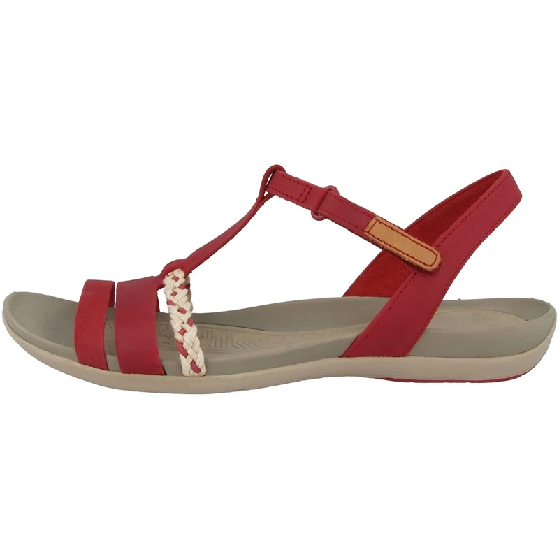 Clarks Women's Tealite Grace Wedge Heels Sandals, Red Nubuck, 4 UK - Image 1