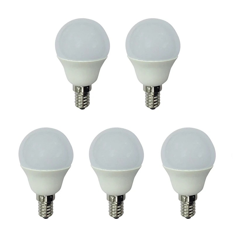 A2BC LED Lighting 554009800400 – Pack of 5 bulbs LED Spherical 6 W Equivalent to 40 W With Light Neutral - Image 1