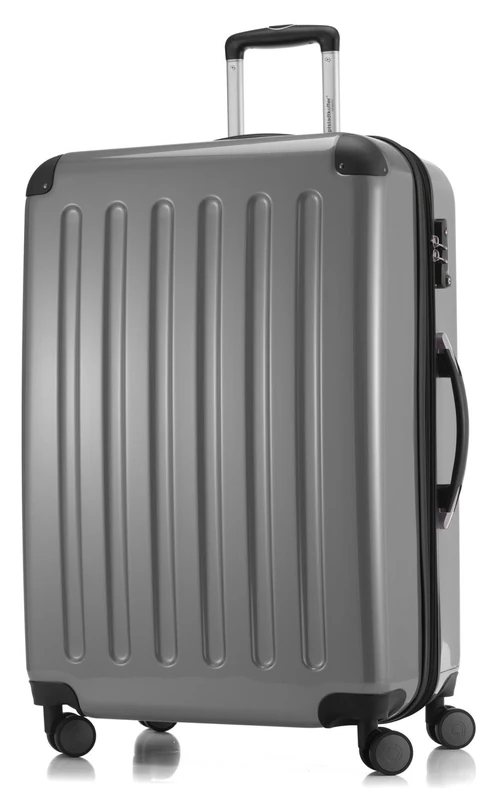 HAUPTSTADTKOFFER - ALEX - Hardshell suitcase, Large luggage, 4 double wheels, TSA, 75 cm, 119 liters, Silver