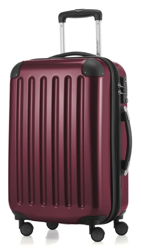 Hauptstadtkoffer - Alex - Hardshell Hand Luggage, Cabin Suitcase, 4 Double Wheels, TSA, 55 cm, 42 liters, Burgundy