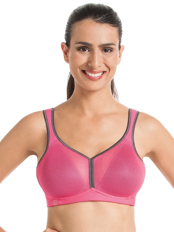 Anita Women's Non-Wired Padded Sports Bra 5544 Pink/Anthracite 30 A
