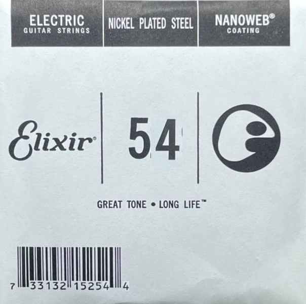 Elixir® Strings Electric Guitar Single String with NANOWEB® Coating (.054)