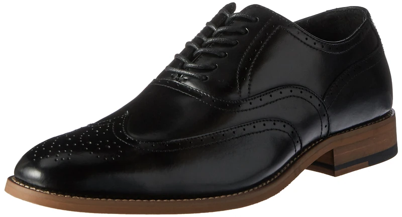 Stacy Adams Mens Dunbar - Wingtip Oxford Dunbar - Wingtip Oxford Black Size: 9 UK
