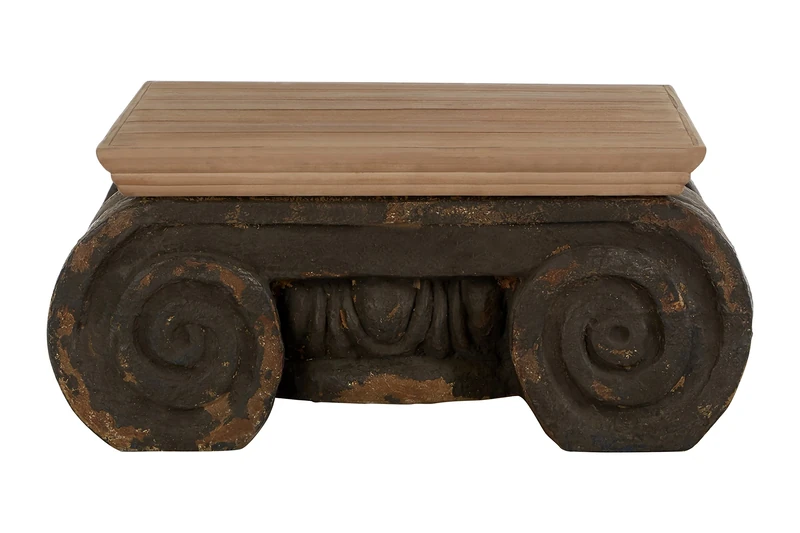 Premier Housewares Pompeii Ornate Coffee Table, Wood, Natural