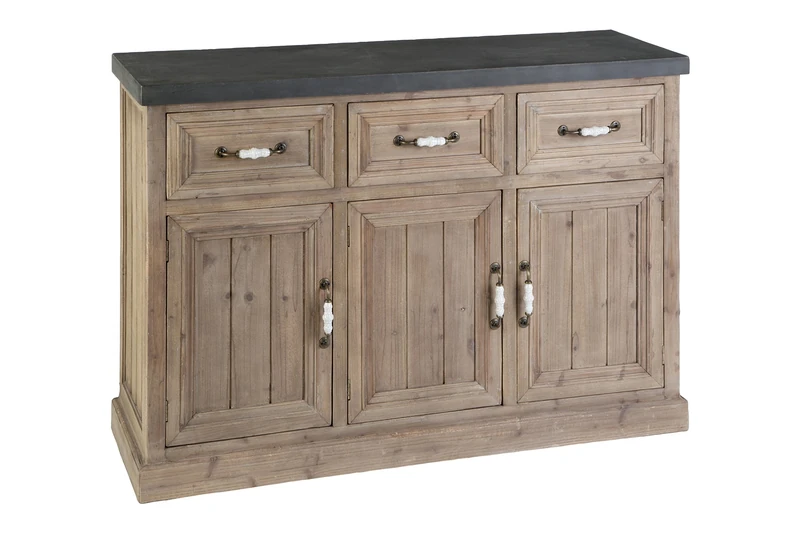 Premier Housewares Pompeii Wooden Sideboard, Wood, Natural