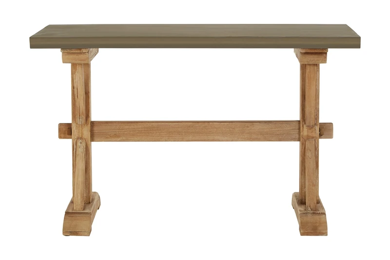 Premier Housewares Pompeii Wooden Console Table, Wood, Natural