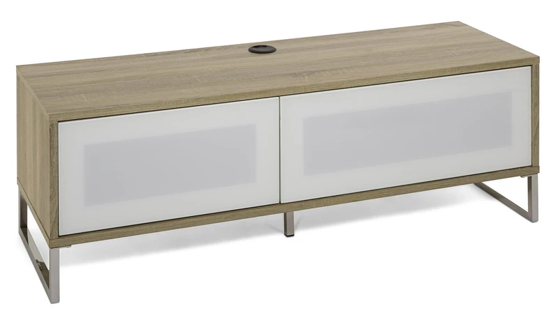 Alphason Helium Wall Mounting TV Cabinet - Light Oak & White
