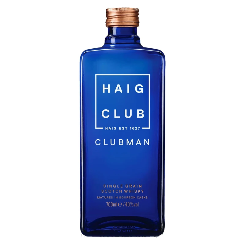 Haig Club Clubman Single Grain Scotch Whisky | 40% vol | 70cl | Matured Exclusively in Bourbon Casks | Scottish Whisky | Notes of Vanilla & Coconut | Also for Whiskey & Cola Drinks