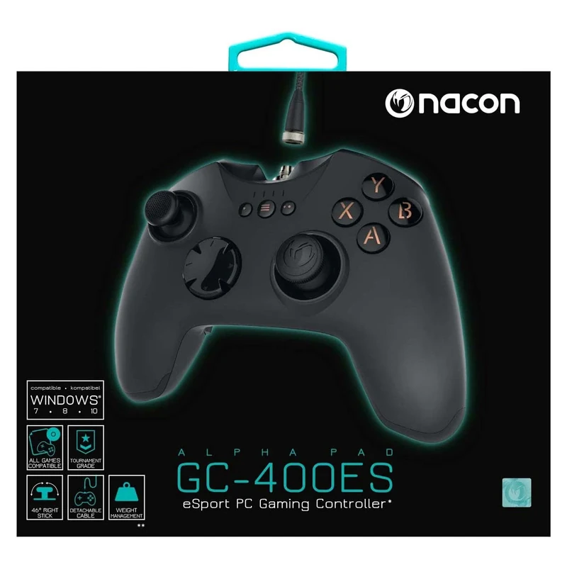 Nacon Alpha Pad Game Controller – Video Game Accessories (Game Controller, PC, Analogue/Digital, D-Pad, Home, Macro, Wired, 3 m)