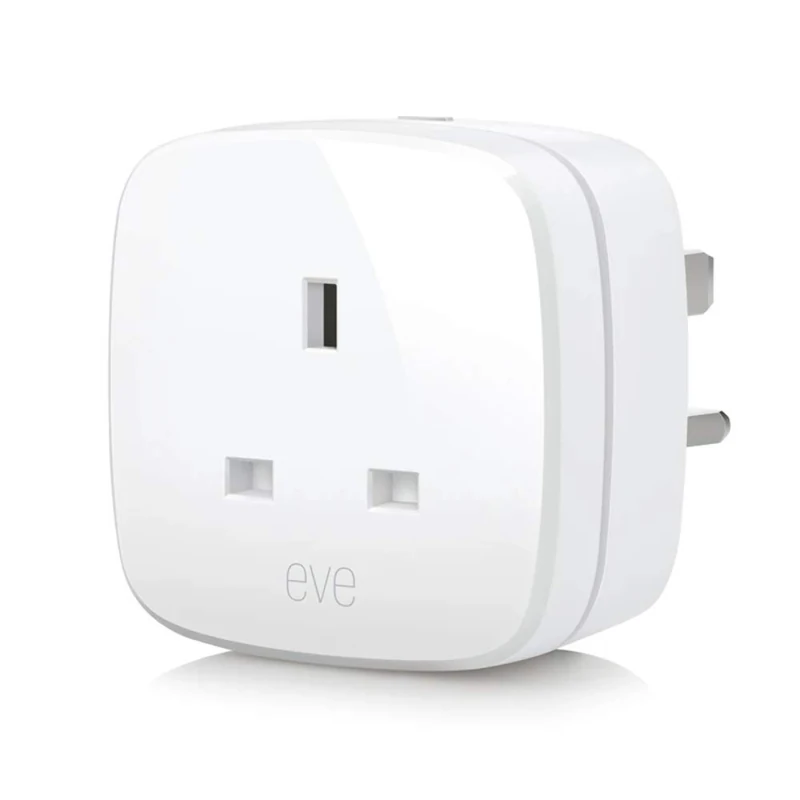 Eve Energy UK - Smart Plug & Power Meter, switch a connected device on and off, voice control, no bridge necessary, Bluetooth Low Energy (Apple HomeKit), White - Image 1