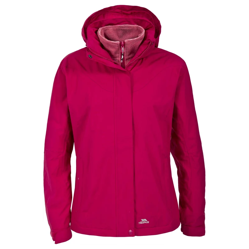 Trespass Womens 3 in 1 Jacket Waterproof Windproof Padded Ladies Coat Madalin