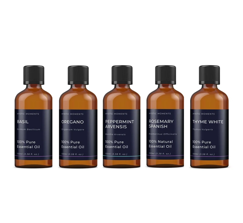 Mystic Moments | Herb Essential Oil Starter Pack | 5x100ml