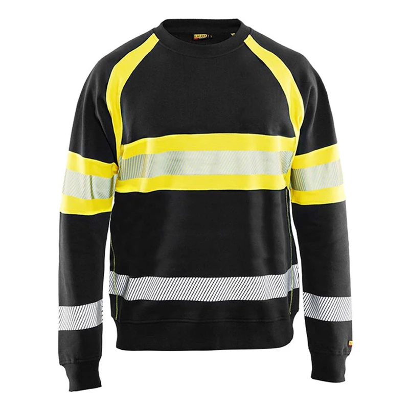 Blakläder 3359115899334XL Size 4X-Large High Visibility Sweatshirt - Black/Yellow
