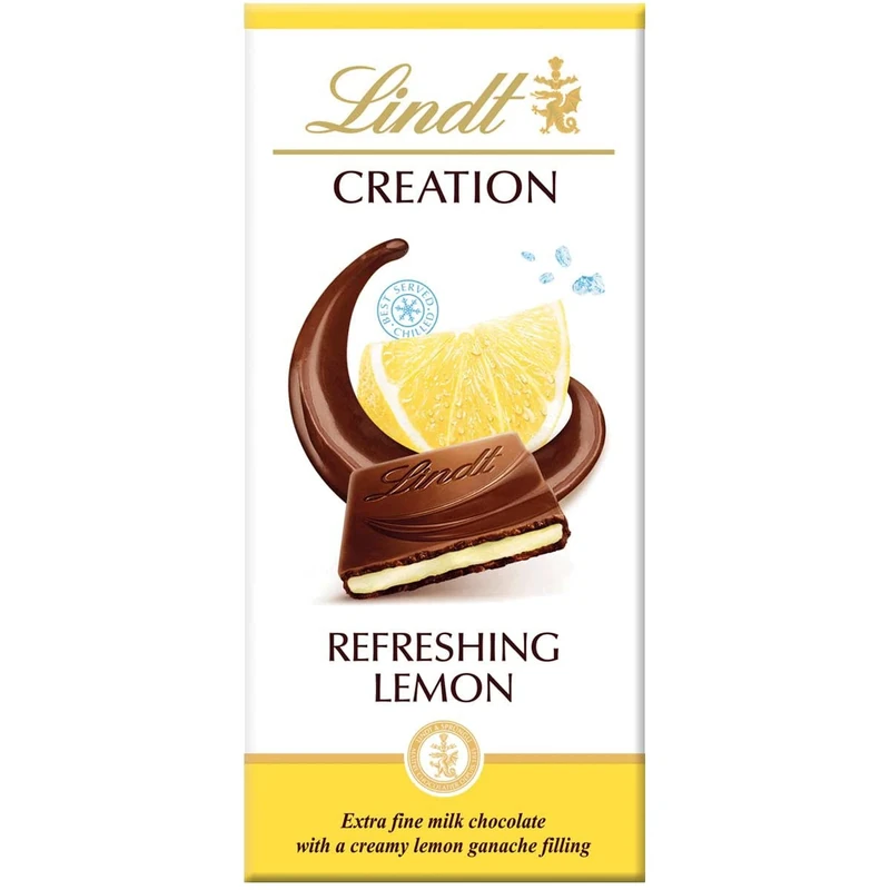 Lindt Creation Refreshing Lemon Milk Chocolate Bar 150 g (Pack of 14)