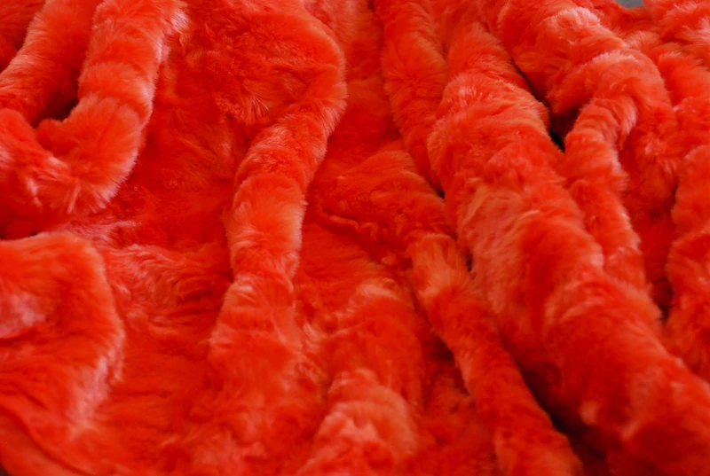 CRS VENDOR LTD. Super Luxury Faux Fur Fabric Material - Flame Crush, 1Mtr - 150cmx100cm