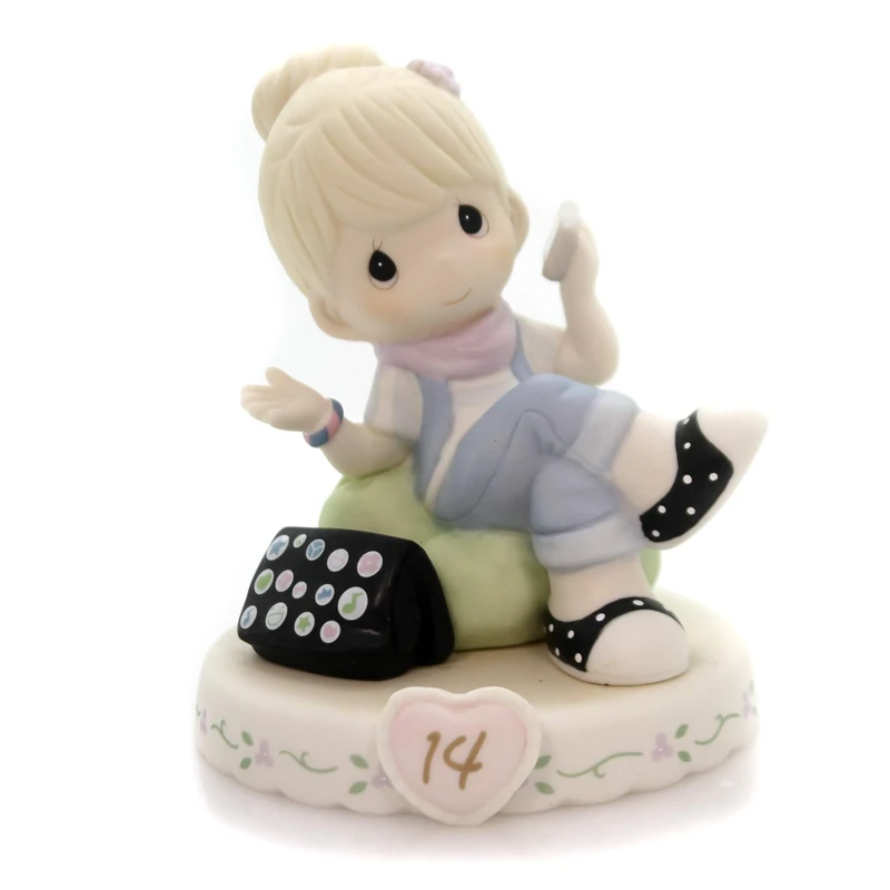 Precious Moments 162013 Growing In Grace, Age 14, Bisque Porcelain Figurine, Blonde Girl
