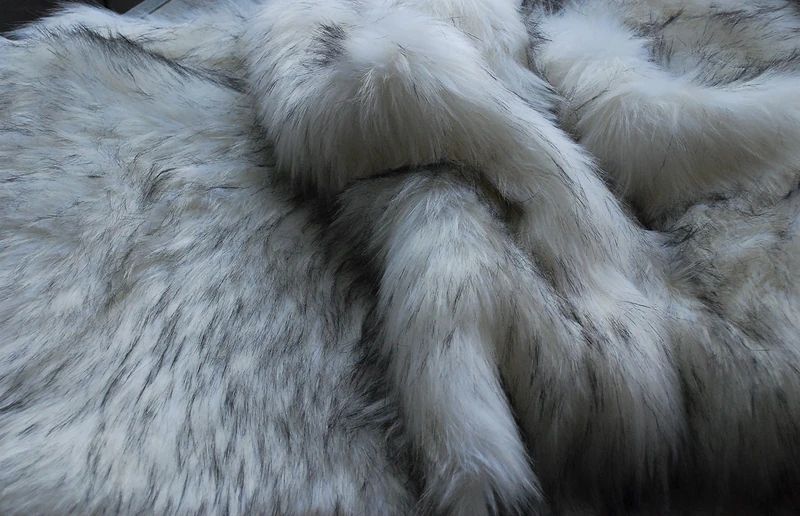 CRS VENDOR LTD. Super Luxury Faux Fur Fabric Material - Superior Long Pile Polar Black, 1Mtr - 150cm x 100cm