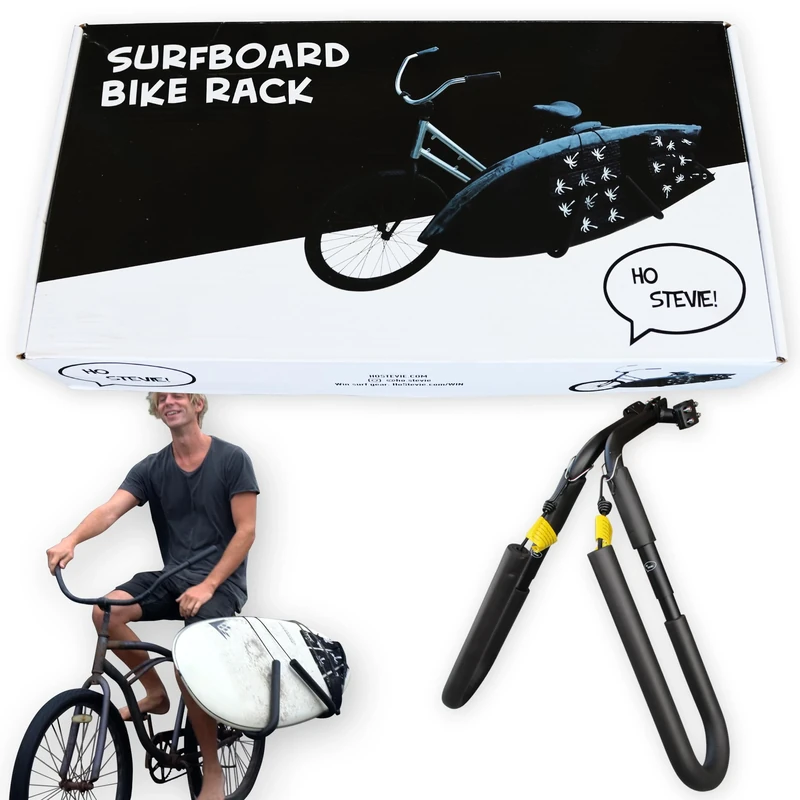 Surfboard Bike Rack - Cruise to Your Surf Spot [Choose Color] (Black) - Image 1