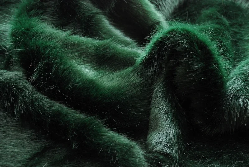 CRS VENDOR LTD. Super Luxury Faux Fur Fabric Material - SWISS BOTTLE GREEN