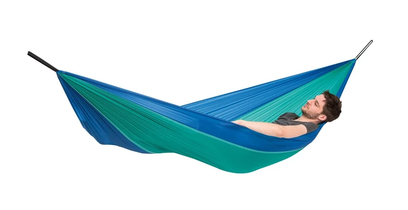 AMAZONAS Hammock Ultra-Light Adventure Hammock Ice Blue 275 cm x 140 cm Maximum Load 150 kg